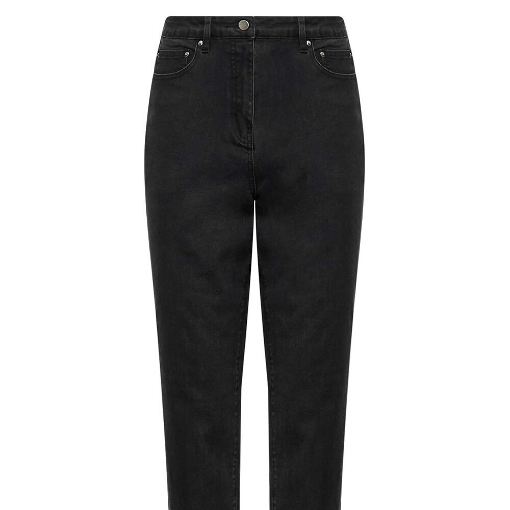 Long Tall Sally Women's Black Stretchable Denim Skinny Jeans with Belt Loop Sz 4